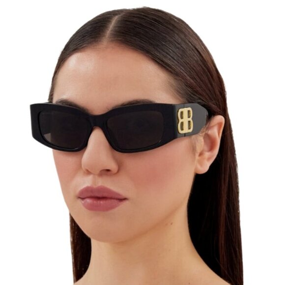 NEW BALENCIAGA BB0360S 005 BLACK SUNGLASSES - Picture 3 of 4